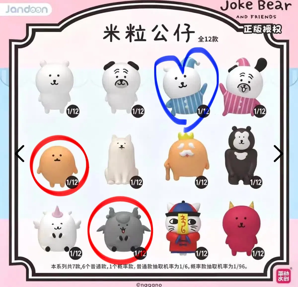 (교환,판매) 농담곰 쌀알 피규어 고로케 바이콘