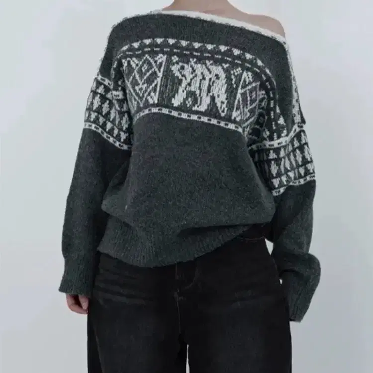 오뉴이 데이노르딕 챠콜 니트 판매