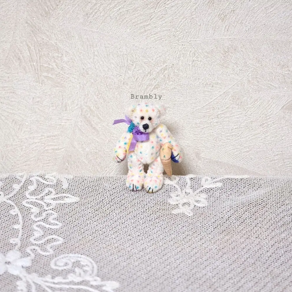Barton's Creek Miniature 빈티지 미니어처 테디베어 아이스크림 도트 곰돌이 소품 인형 수집 콘 장식