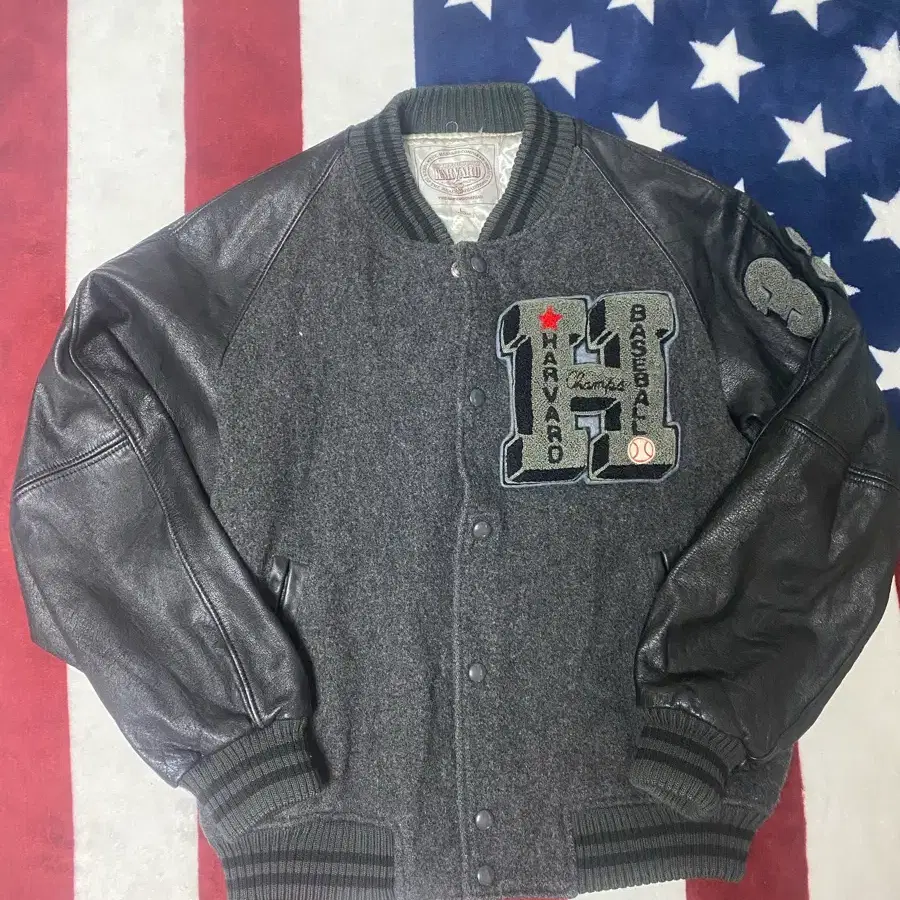 90s 오리지널 하버드 USA 바시티 자켓