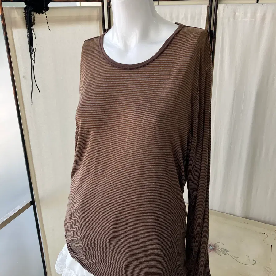 brown stripe long sleeve