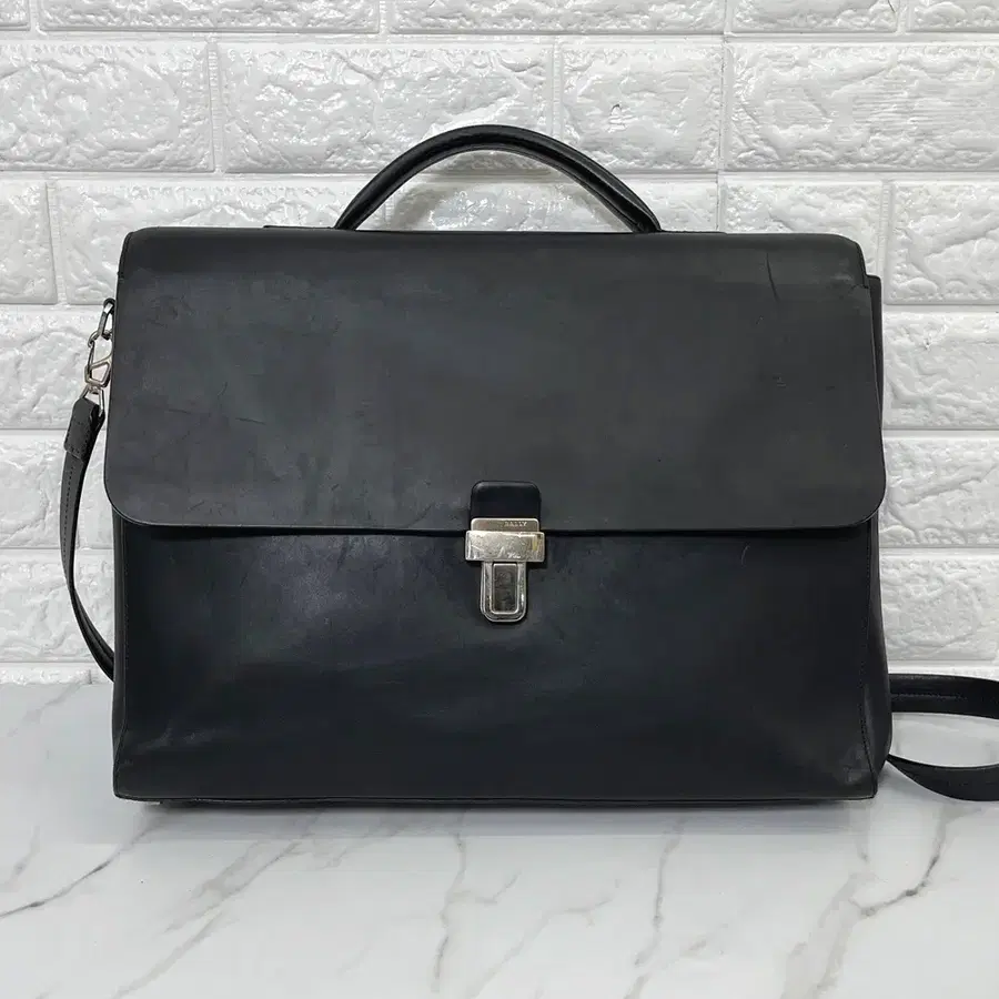[정품] 발리 BALLY 블랙 가죽 서류가방