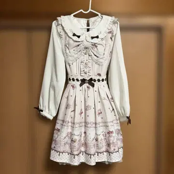 LIZ LISA Whip Bear Home Cafe 패턴 원피스