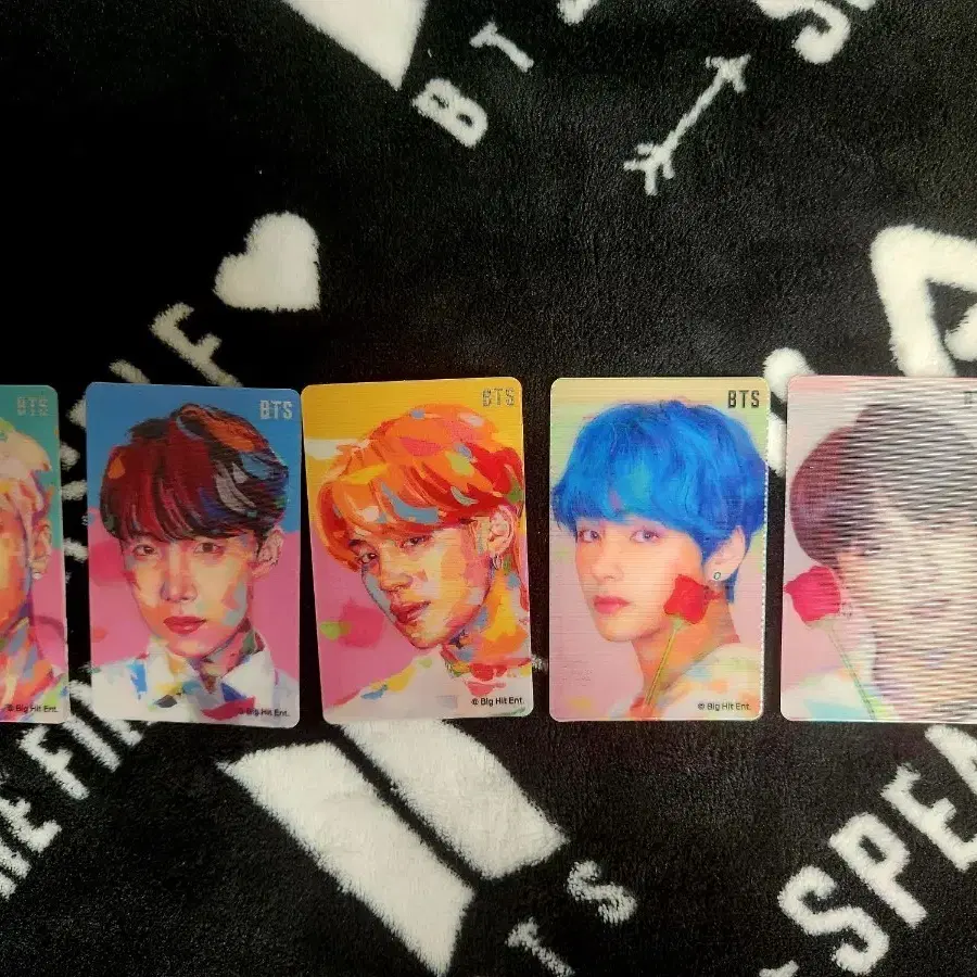 방탄소년단 오렌즈 렌즈 렌티큘러 포토카드 5종 일괄
