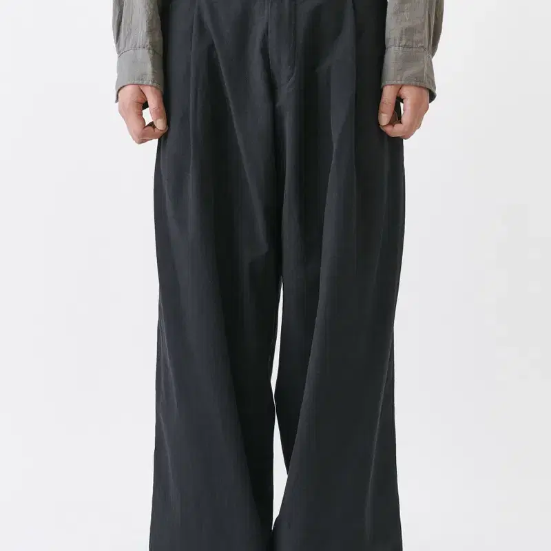 이얼즈어고 Y-959 270g Linen Cotton Drill One Tuck Wide Chino Pants