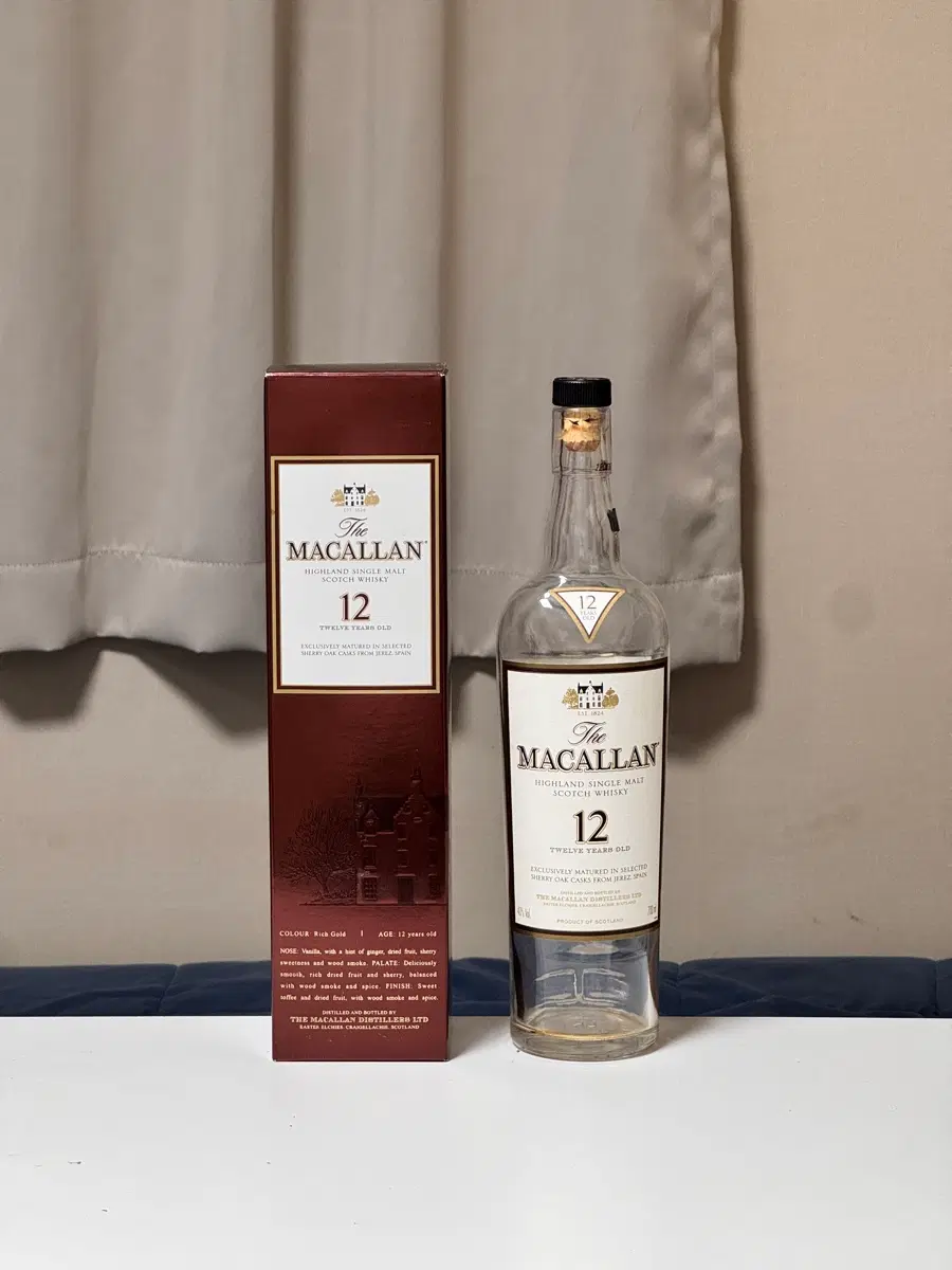 맥켈란 12년 구구구형 위스키 공병 및 케이스