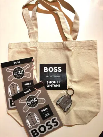 미사용 BOSS 오타니 쇼헤이 토트백 에코백 키링 한정판