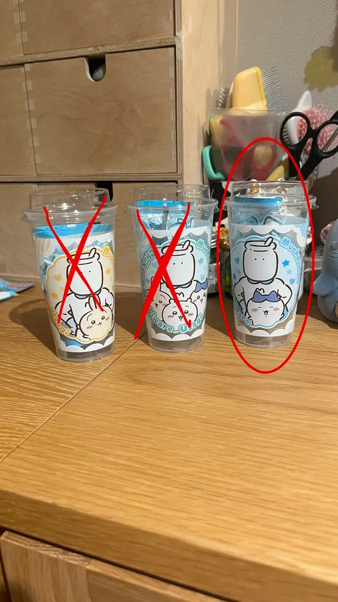 먼작귀 치이카와 후리후리 쉐이크(하치와레) 컵