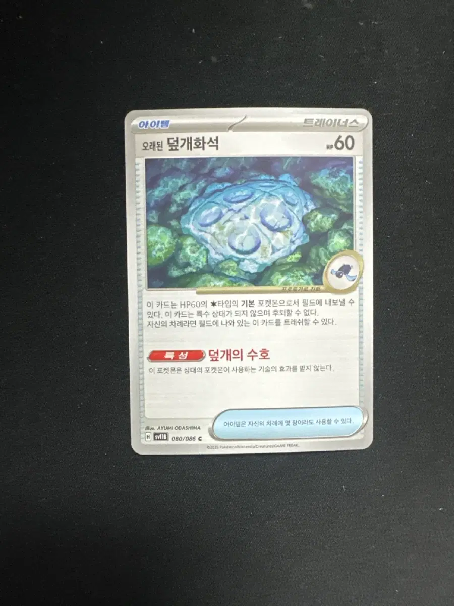 포켓몬 카드 오래된 덮개화석 트레이너 카드 덱소스 카드