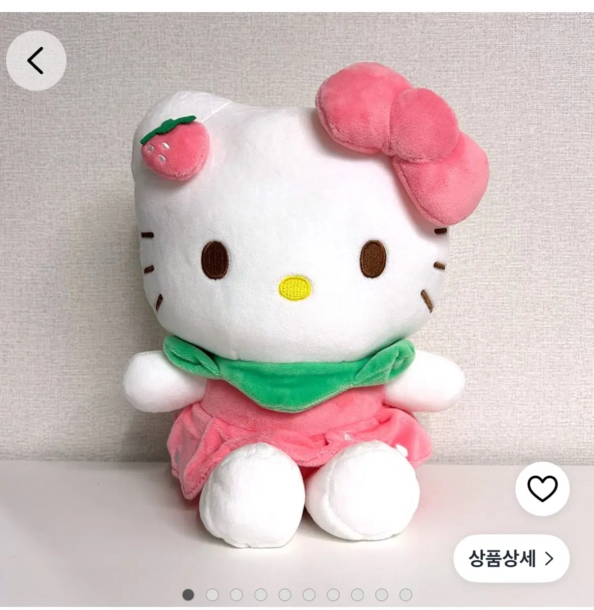 정품 키티 딸기인형 중형 새거