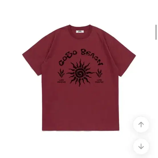 GOSO BEACH 반팔 티셔츠 버건디