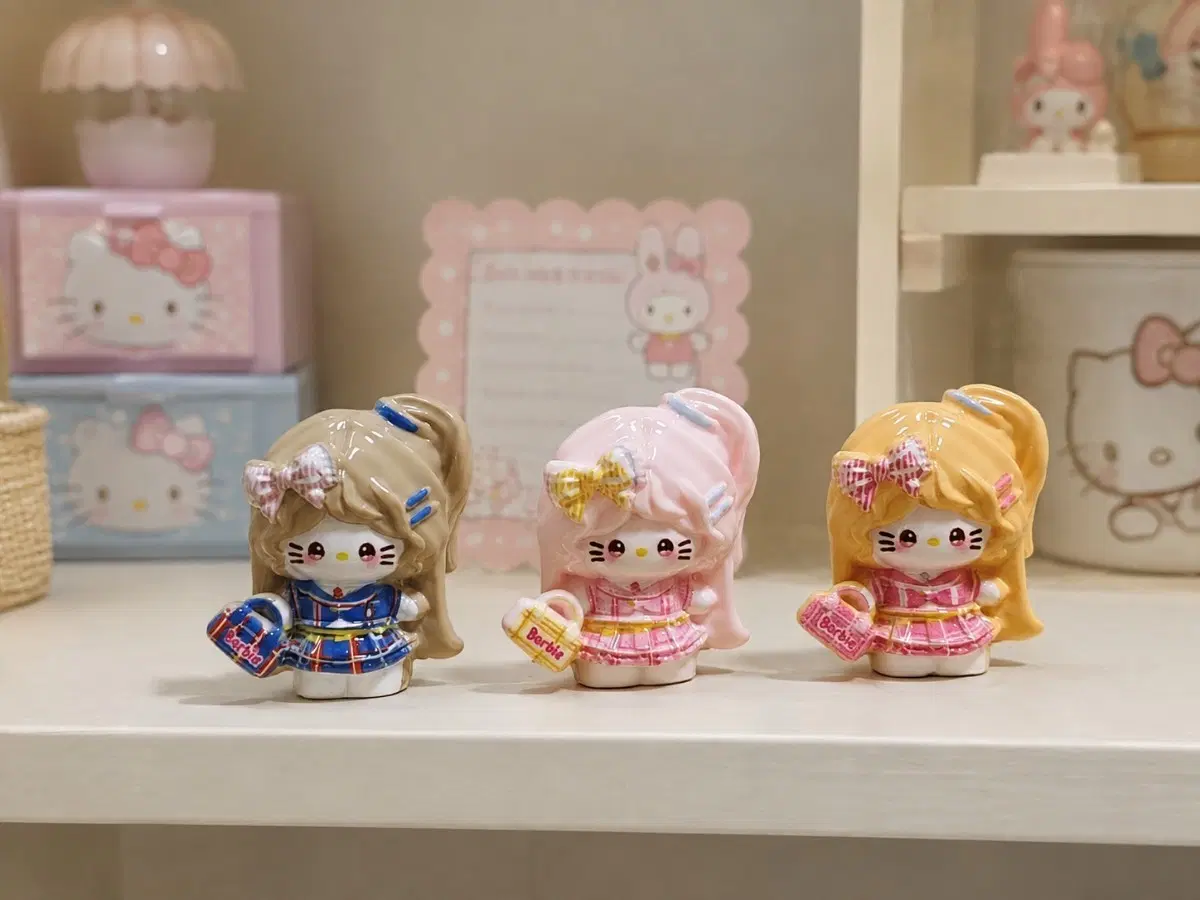 (새상품) 바비키티 피규어 3개 세트