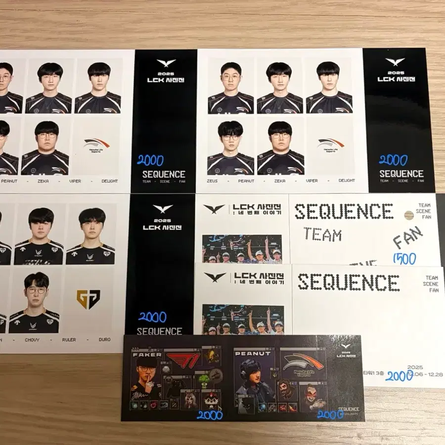 2025 LCK 사진전 굿즈(티원/젠지/한화)