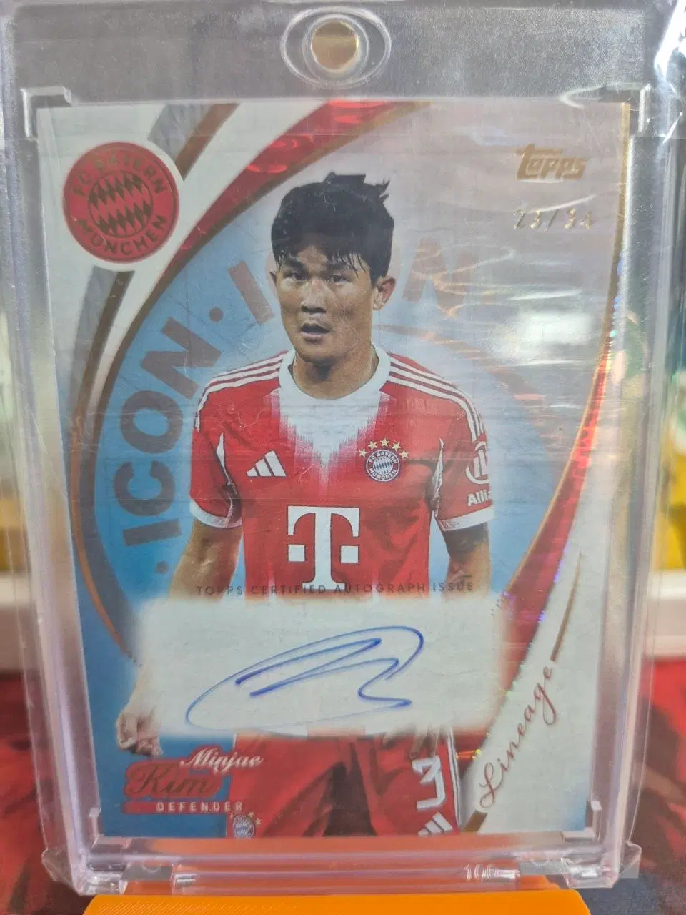 topps lineage 탑스 리니지 김민재 34한정 오토
