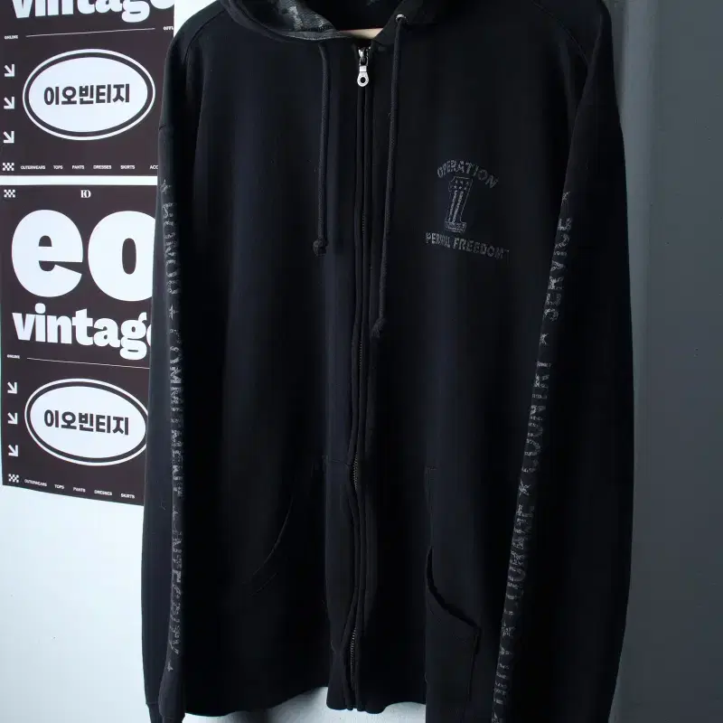(XL-2XL) 할리데이비슨 후드집업 빈티지프린팅 크랙-H38067