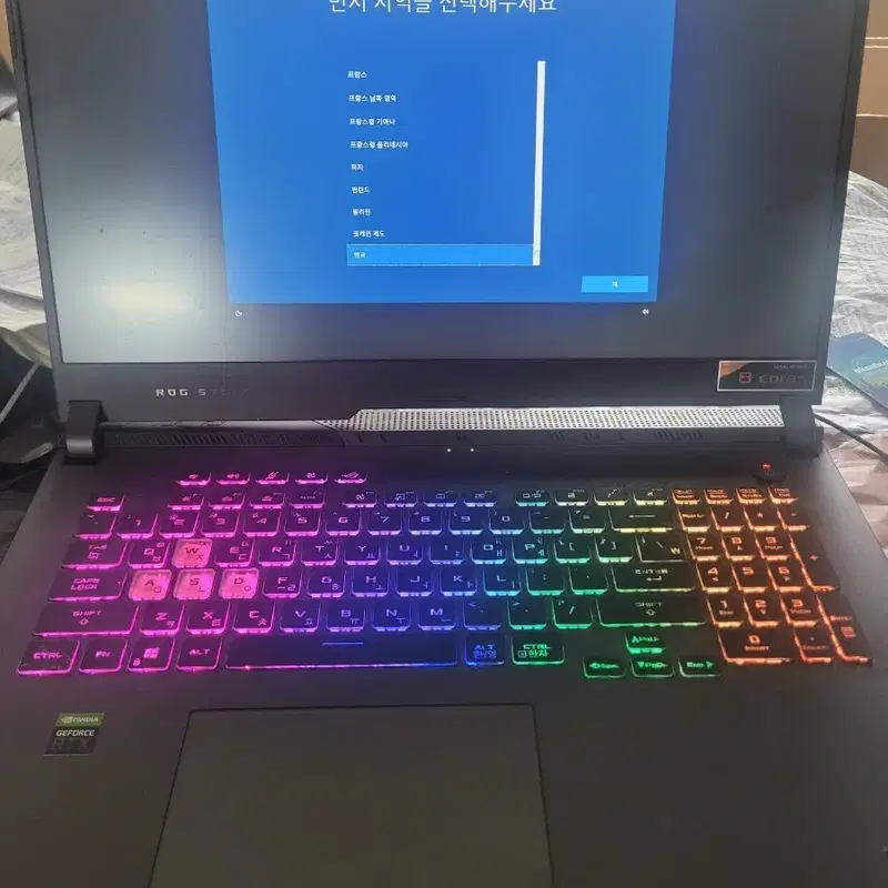 17.3인치 RTX 3050Ti 아수스 게이밍 노트북 팝니다.부품용
