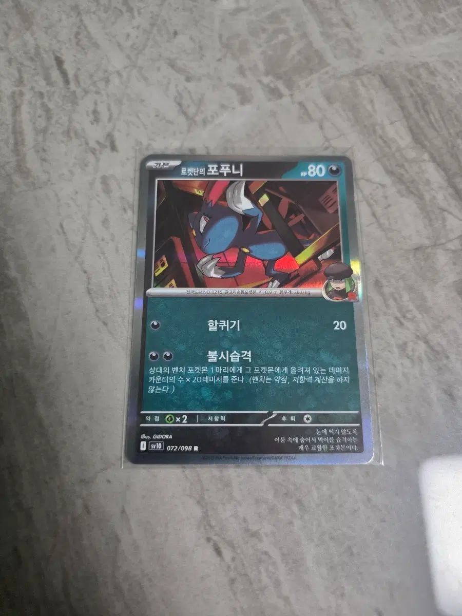 포켓몬카드 로켓단의포푸니 r 홀로