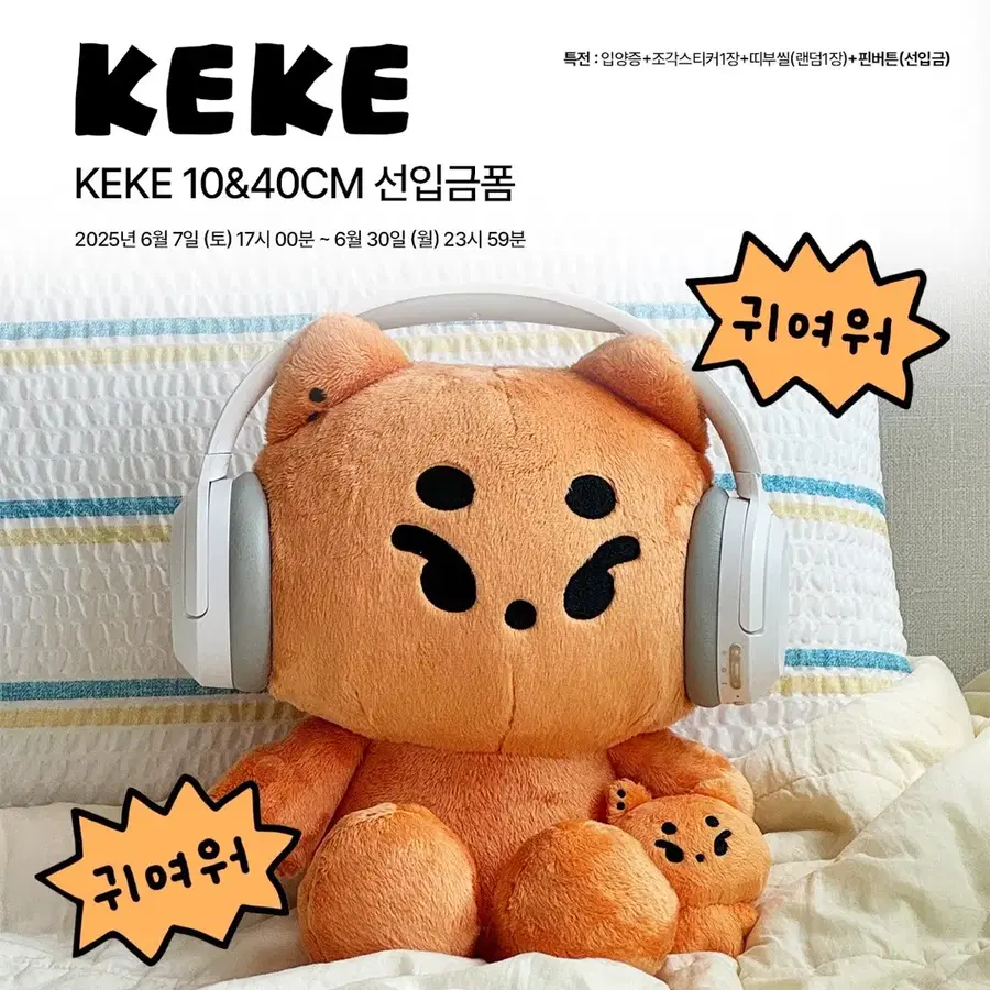 데이식스 영케이 비공굿 레터님 왕케케 대왕케케 40cm 원가양도