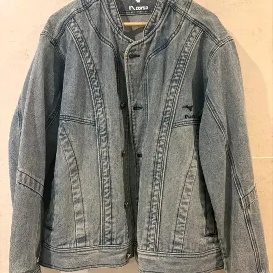 미즈노 x 일꼬르소 콜라보 데님 자켓 반바지 셋업 (XL, 105사이즈)