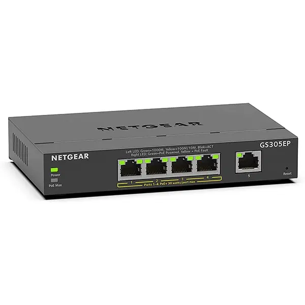 [딜러직판가/새상품][NETGEAR] 넷기어 GS305EP [스위칭허브/5포트/1000Mbps]