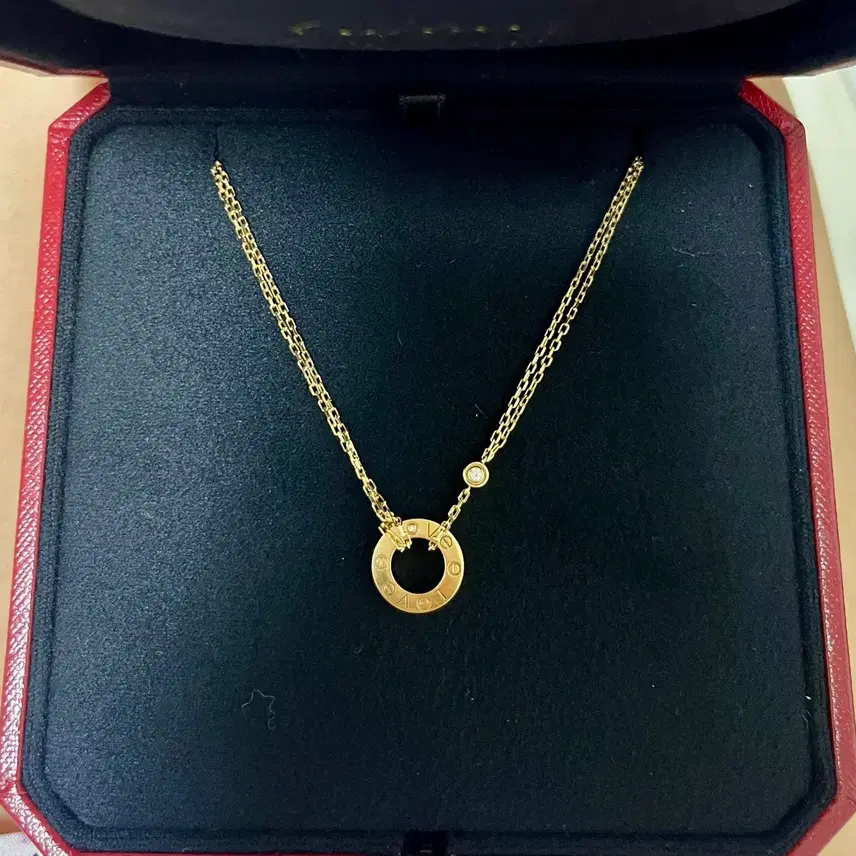 까르띠에 러브투다이아 18k 골드 목걸이 사진 5