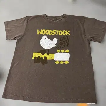 GOOD ROCK SPEED 우드 스톡 프린트 티셔츠