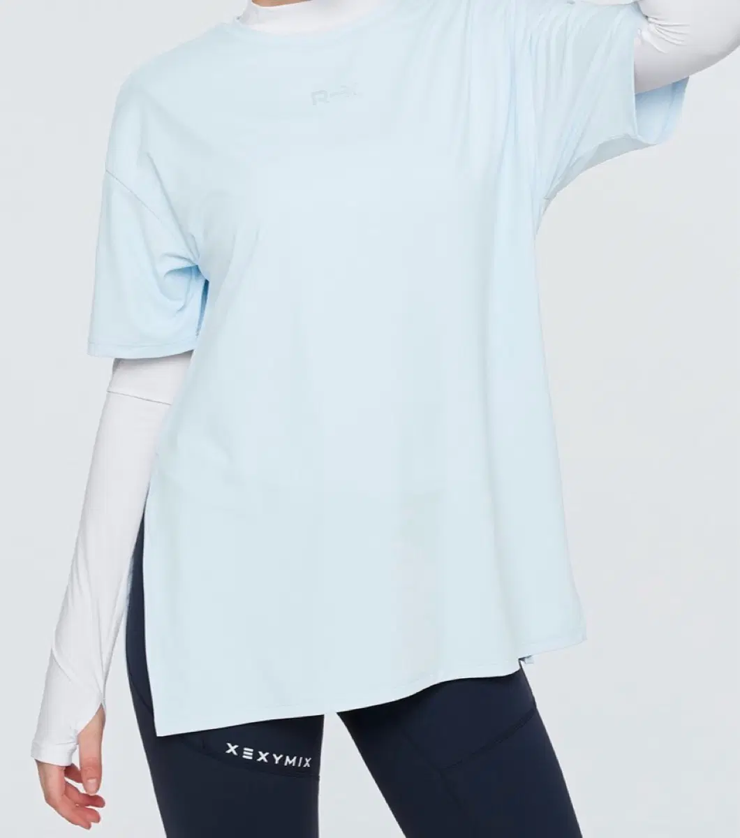 젝시믹스 RX 그리드 메쉬 숏슬리브 발라드블루 M