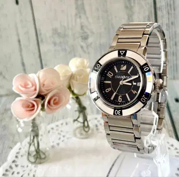 [레어] Swarovski 스와로브스키 손목시계 옥테아 남성용 SS 블랙