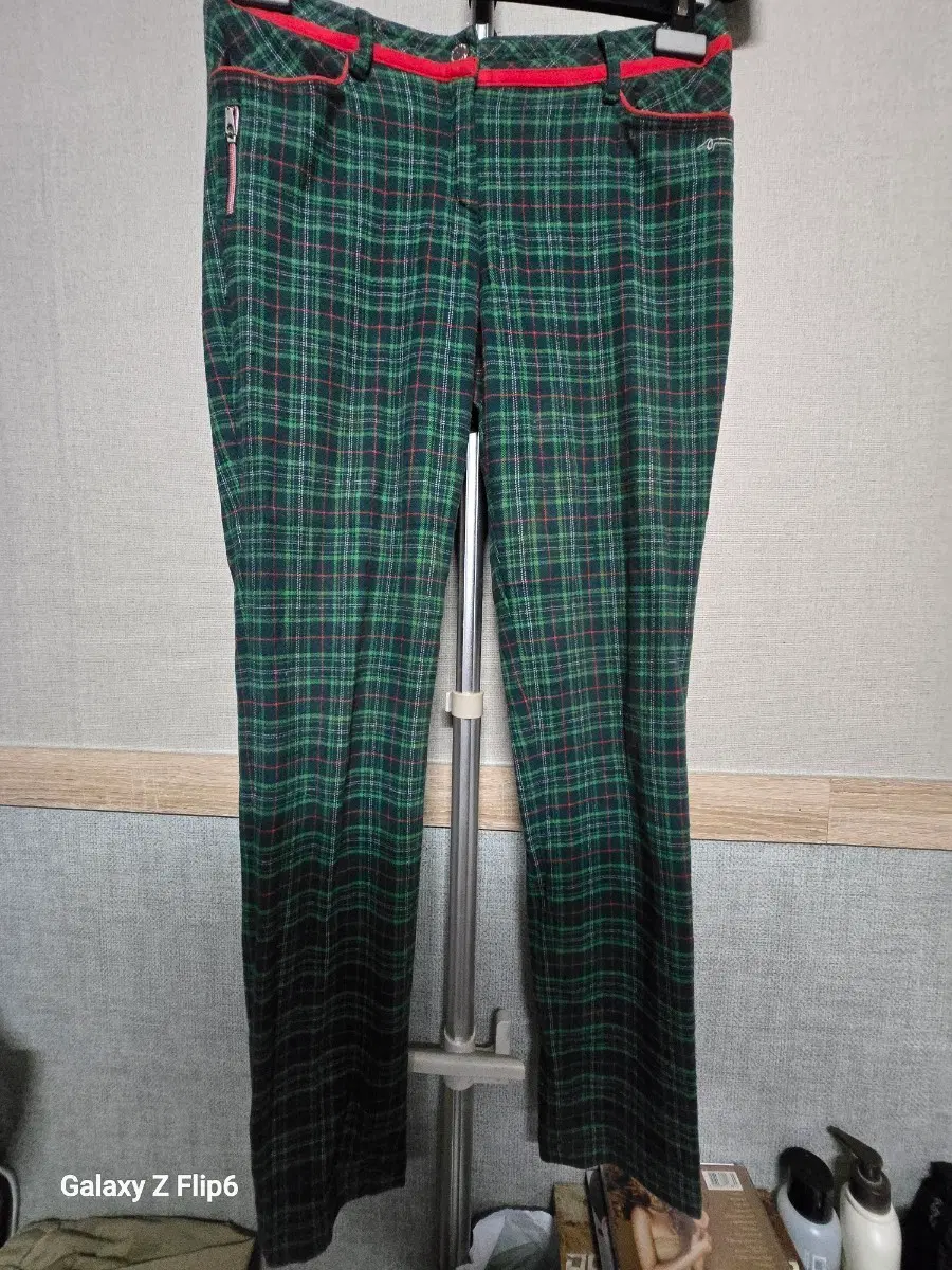루이까스텔 체크 팬츠 67 그린