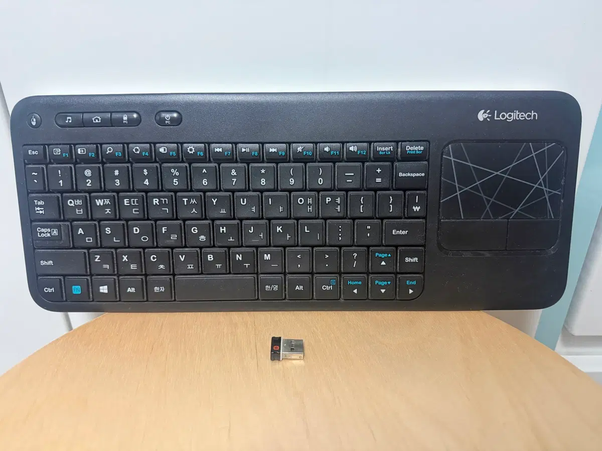 로지텍 K400r 무선 키보드 + 마우스 터치패드 통합형 갤럭시탭 아이패드 HP 삼성 LG