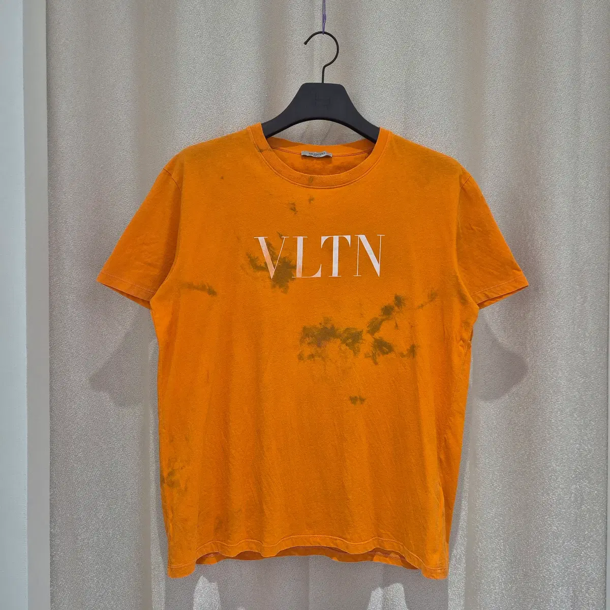 (L)발렌티노 VLTN 코튼 반팔 티셔츠 오렌지