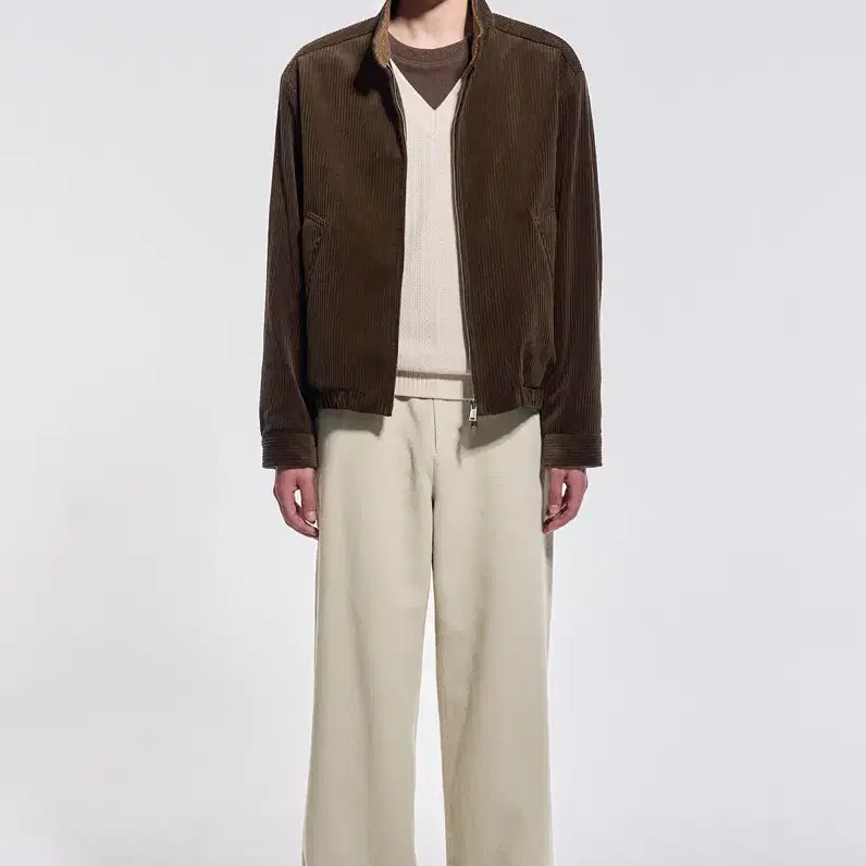 시스템옴므 25F/W 코듀로이 모크넥 집업 점퍼