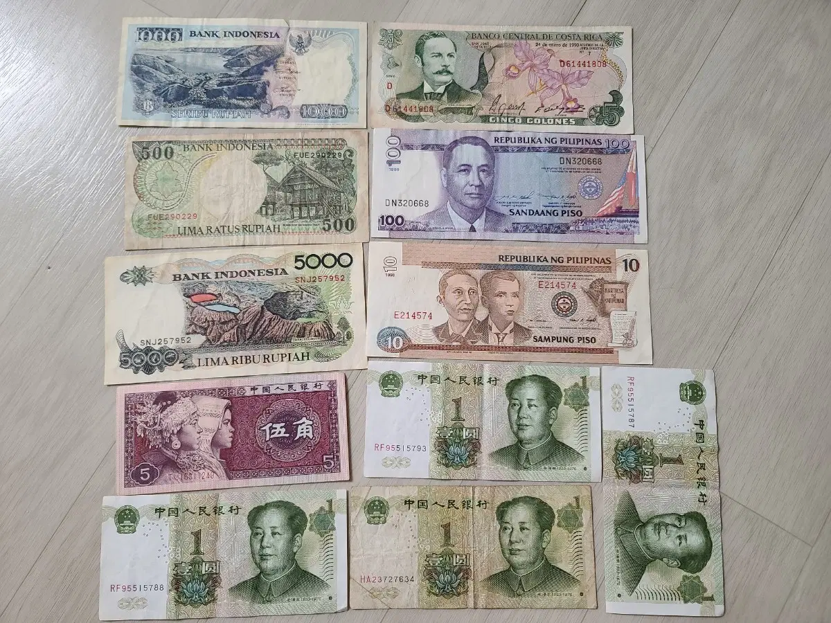 외국 동전 지폐