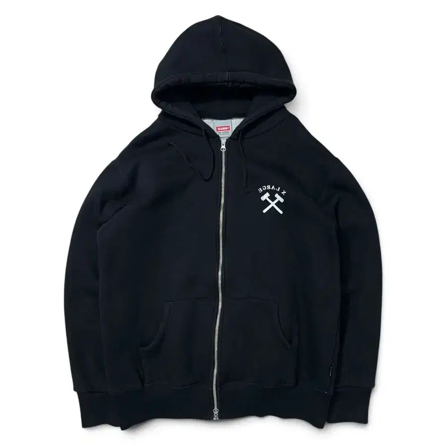 X-Large 엑스라지 와플 Waffle Lined 후드집업 블랙 L