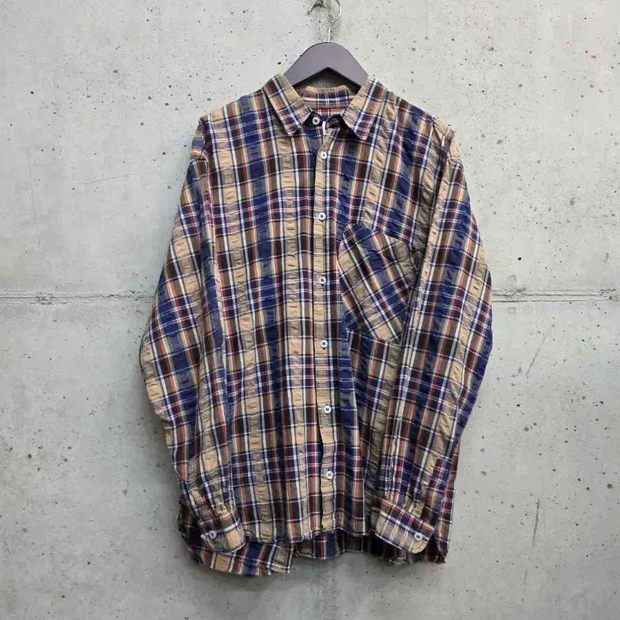 [M]홀리선 체크 셔츠
