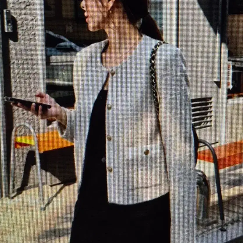 (해외배송)여성 체크무늬 트위드 자켓 2컬러