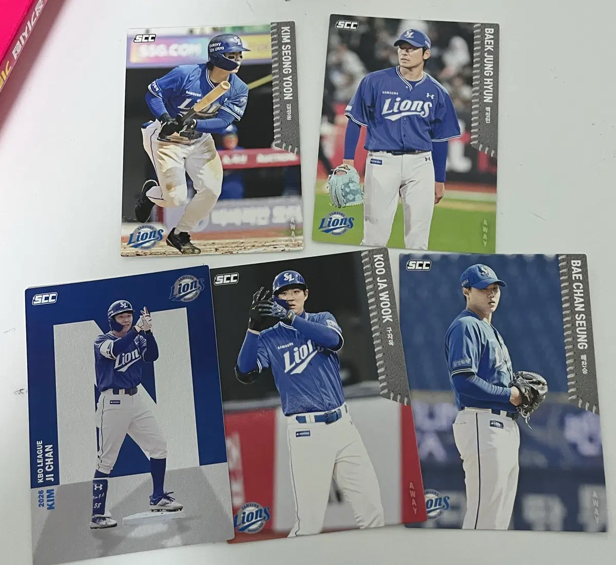 삼성 라이온즈 포토카드 크보카드 Kbo 김지찬 구자욱 김성윤 백정현 배찬승