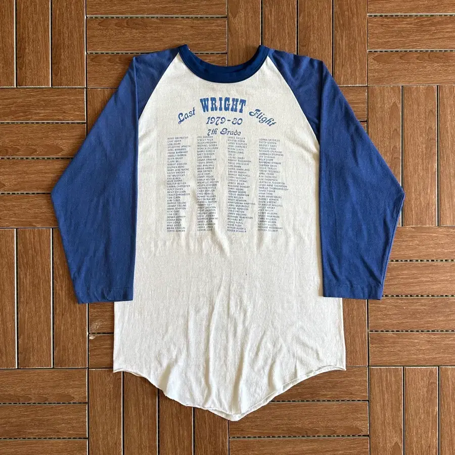 80s Gulf Coast 빈티지 래글런 롱슬리브 긴팔티 L