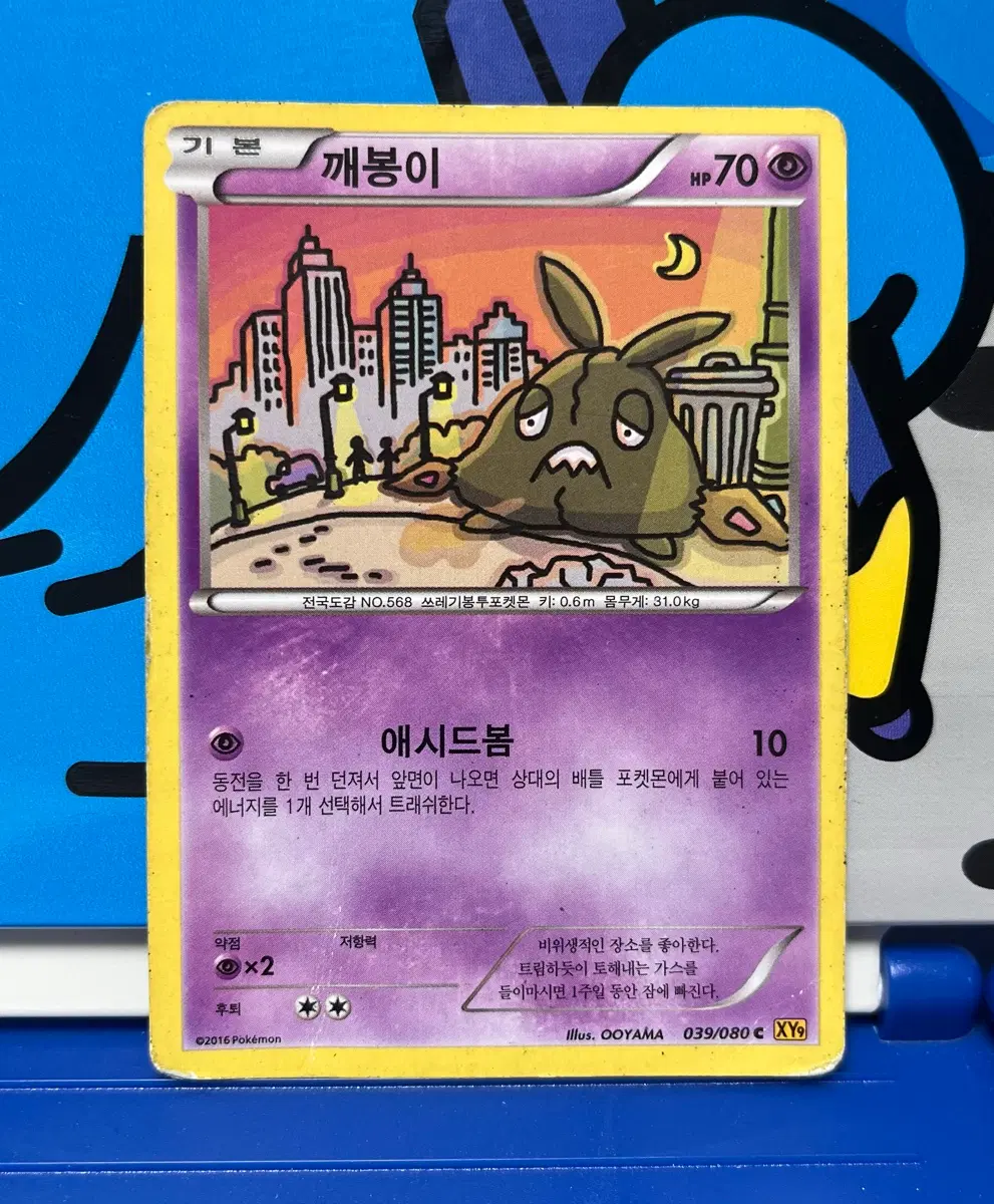 (고대 포켓몬카드) 깨봉이 039/080 XY OOYAMA 일러스트
