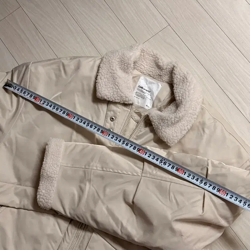코드그라피 헤비 보아 플리스 무톤 자켓 베이지 m 단순개봉