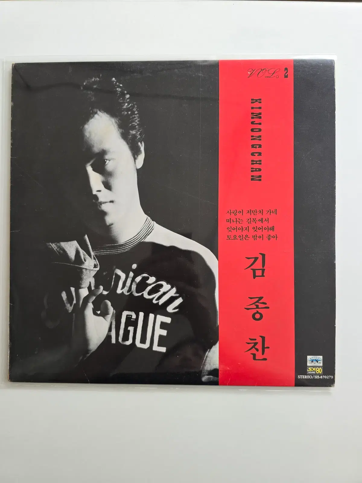 김종찬 LP / 2집 사랑이 저만치 가네/NM+/가사지