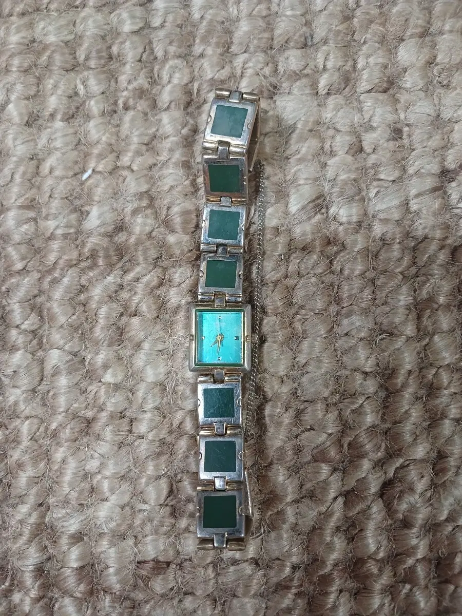 카파 IC507B 사각형 옥색 디자인 여성용 손목시계