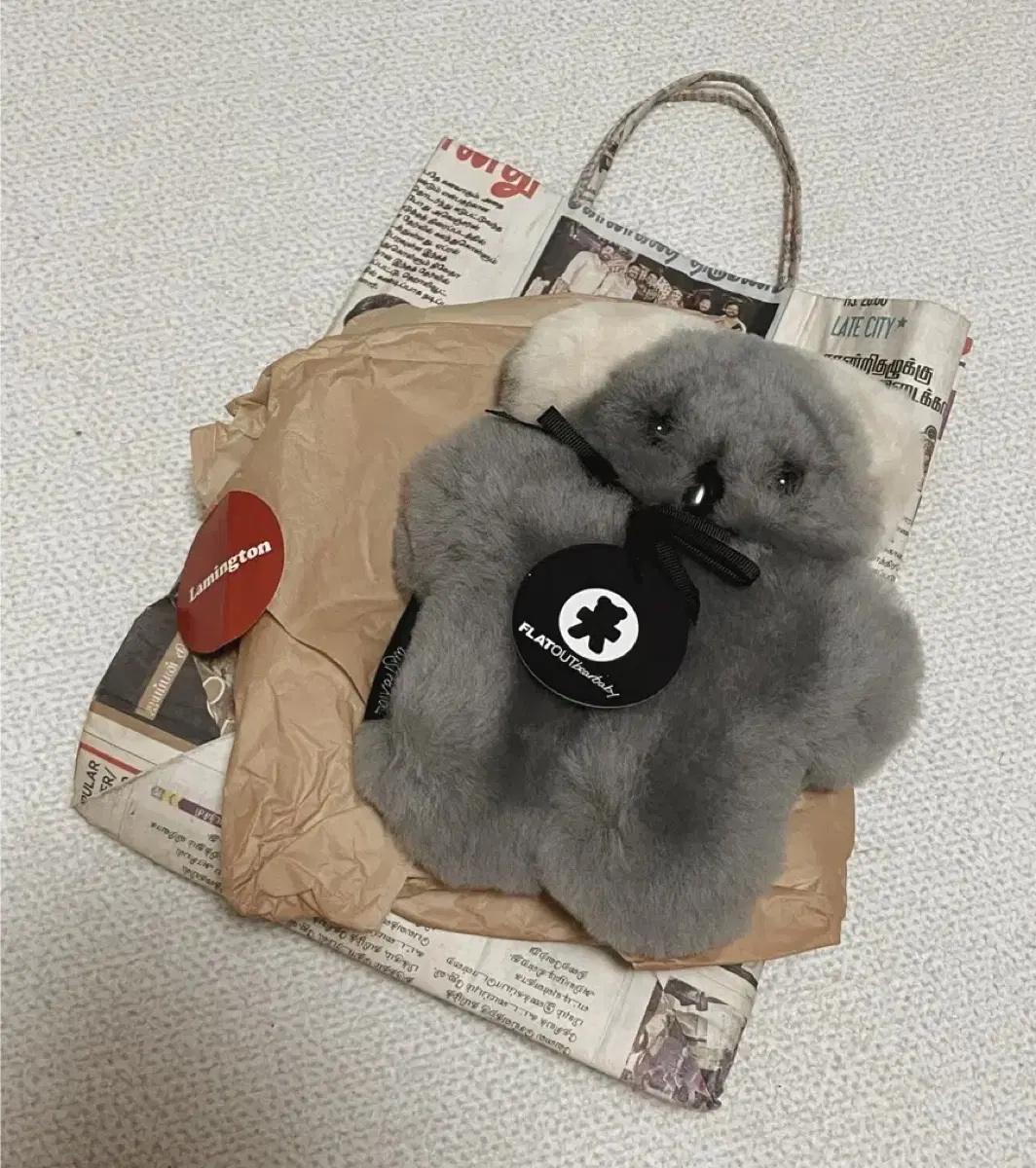 호주 양모 애착인형 플랫아웃베어 납작곰 인형 코알라
