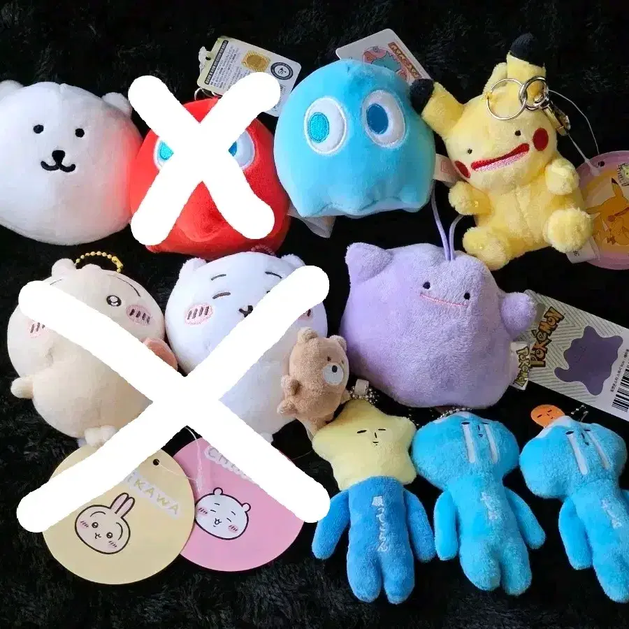 인형 키링 팔아요(상점에 다른거 많아요(농담곰 치이카와 우사기 포켓몬 메타몽 피카츄 팩맨 유키오 후지산