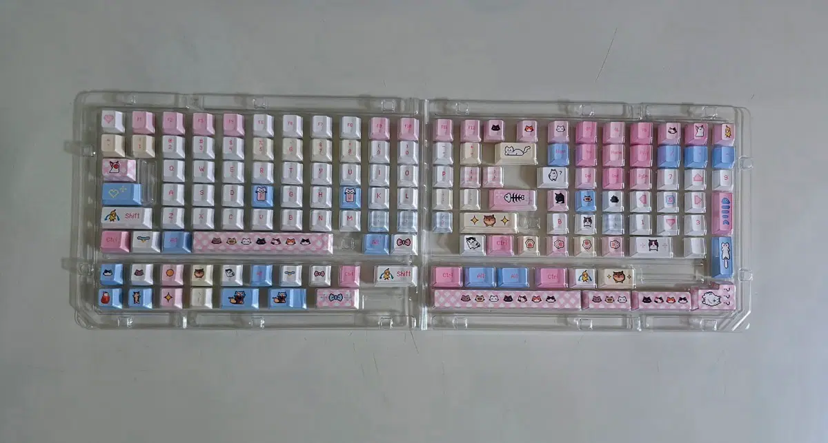 FKKeys 픽셀 고양이 밈 체리 키캡 풀배열