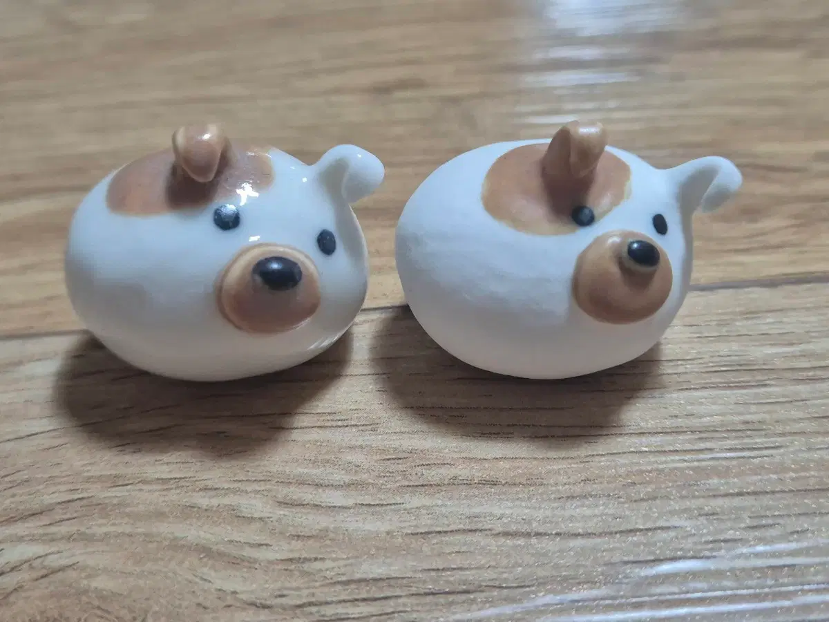 강아지 돌멩이 도자기 피규어 일괄