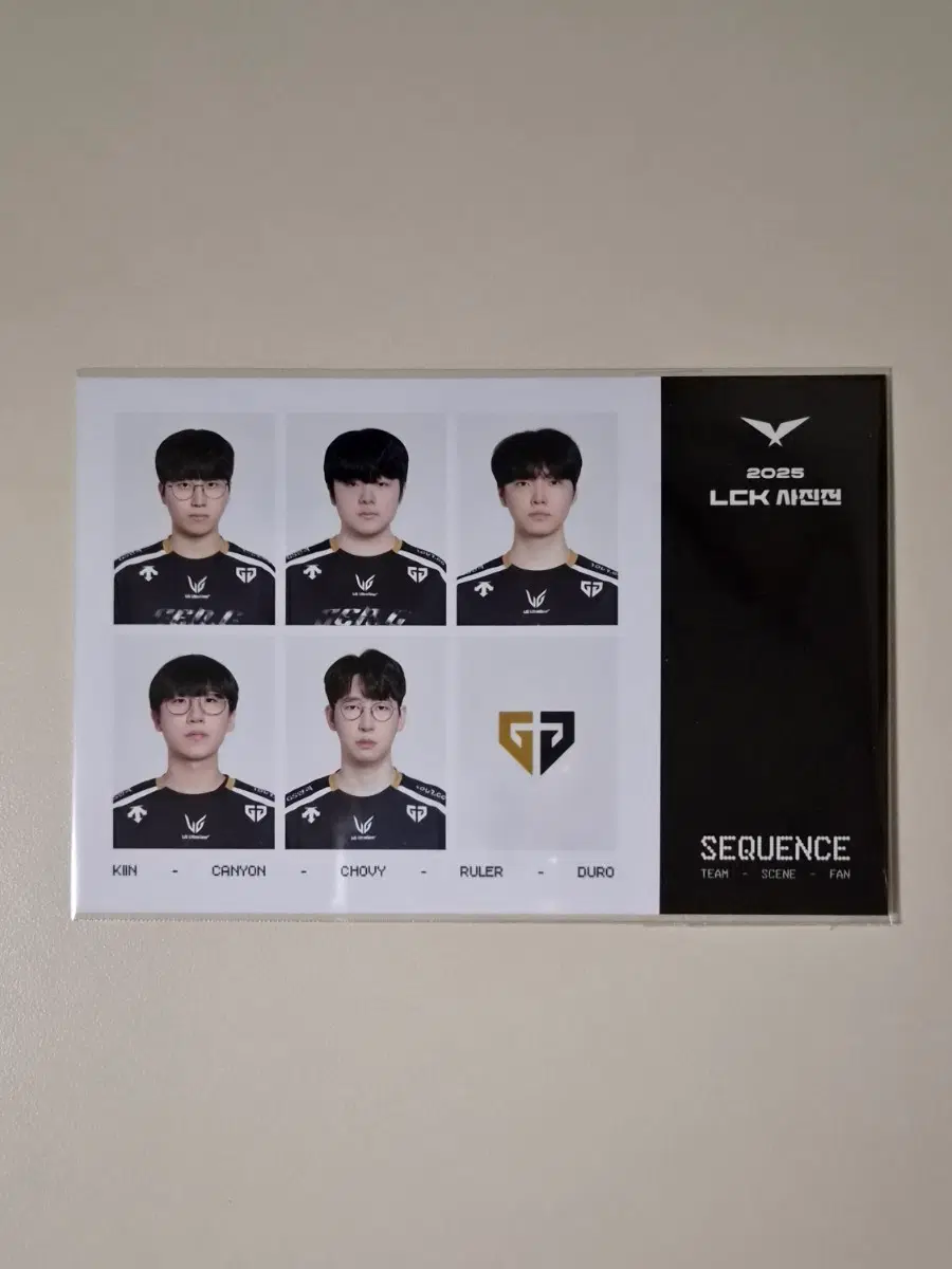 2025 LCK 사진전 시퀀스 젠지 단체 증명사진 증사 포토카드