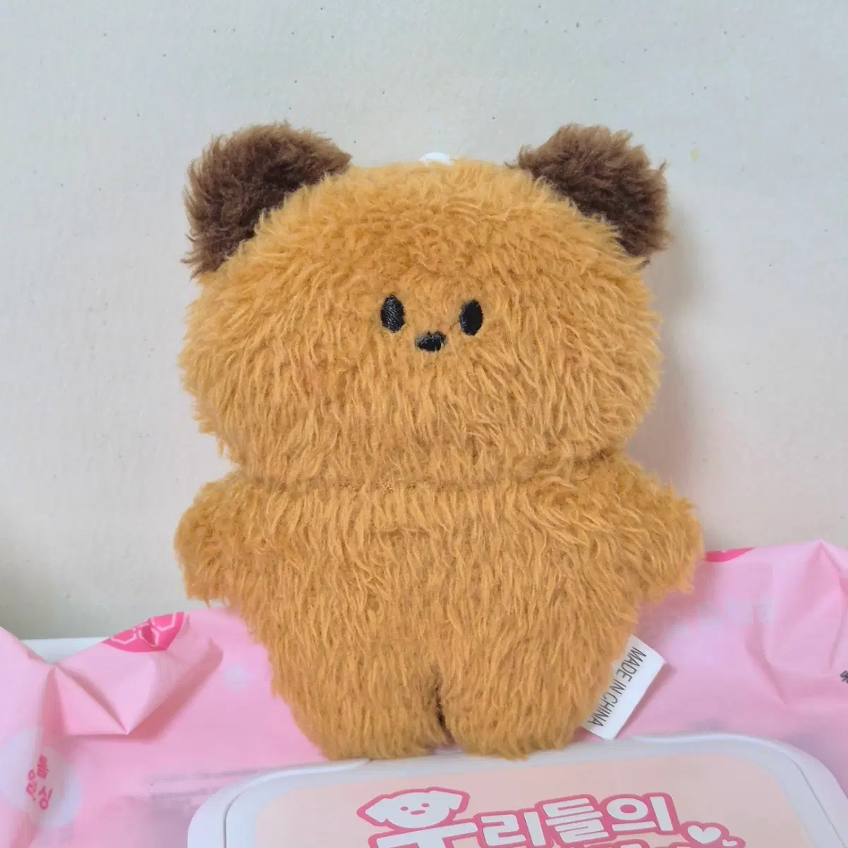 다이소 초코 곰돌이 마스코트 인형 키링