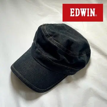EDWIN 워크캡 청바지 모자 여성용 남성용 로고 자수
