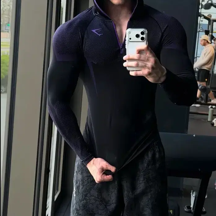 짐샤크 오닉스5.0 후드 퍼플 s사이즈 Gymshark Onyx 5.0 Seamless